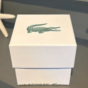 Lacoste White Box with Green Logo Like New